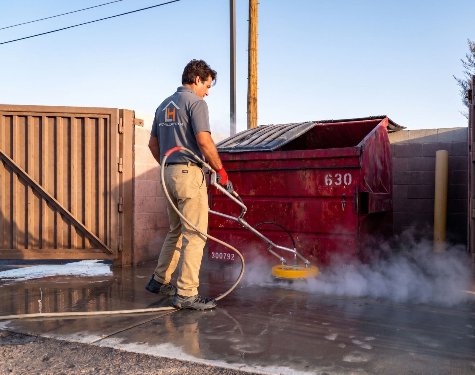Project Dumpster Pad Power Washing for Cleaner Kansas City Properties image