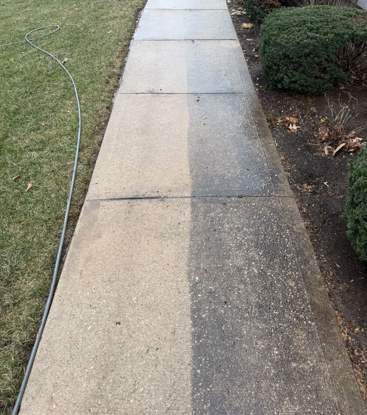 Concrete Sidewalk Power Wash That Speaks for Itself image