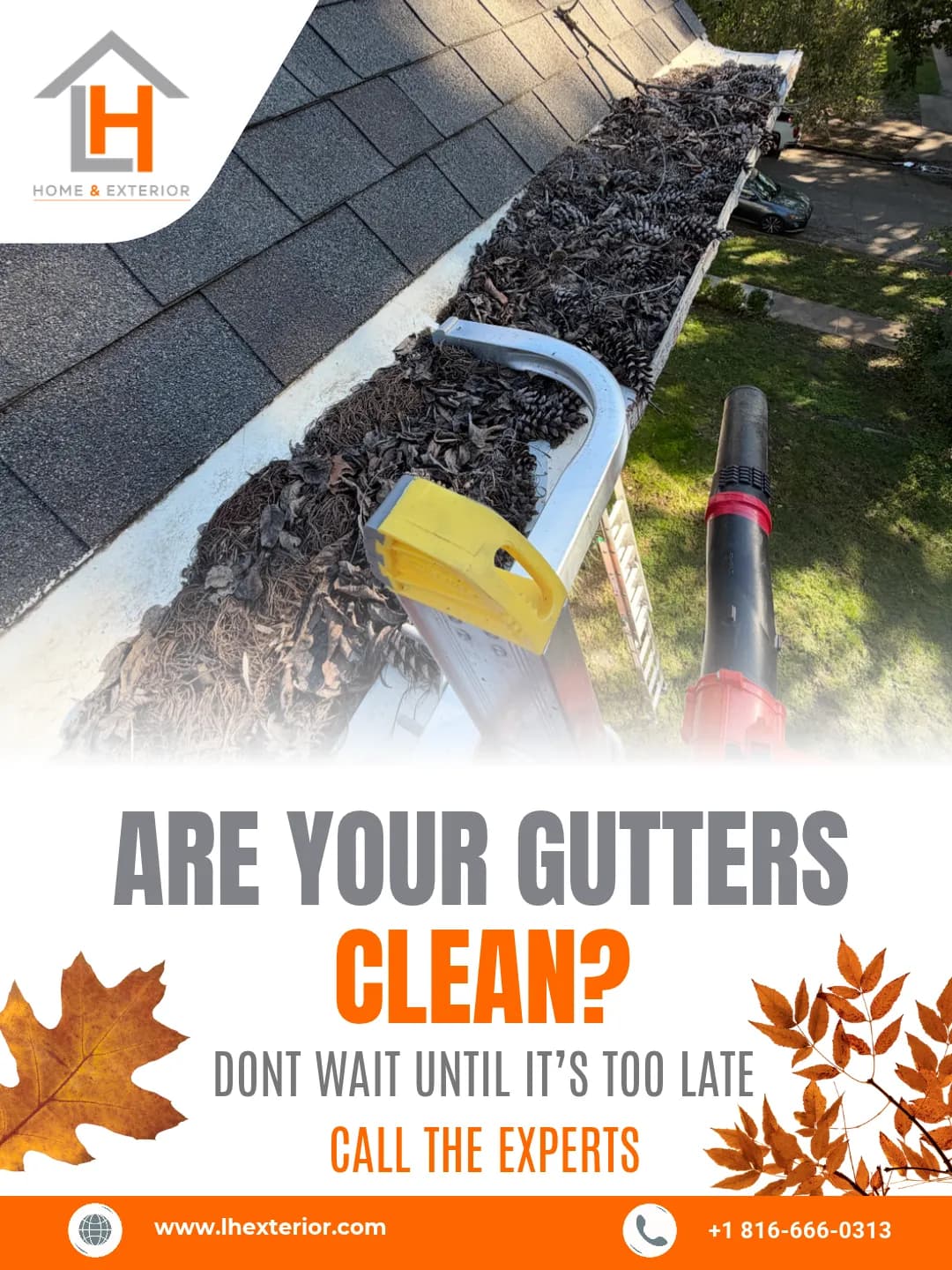 Fall Leaves Are Filling Up Gutters Fast image