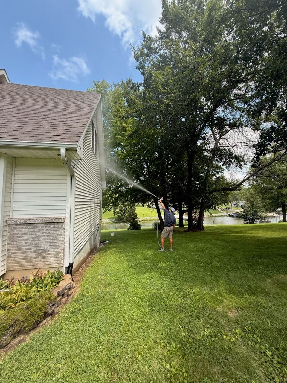 Lakeside Home Revitalized with Expert Wash image