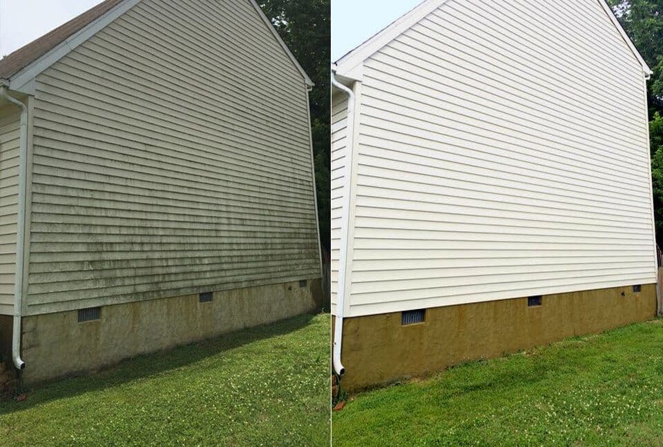 Simple Home Exterior Transformation Focused on House Washing image