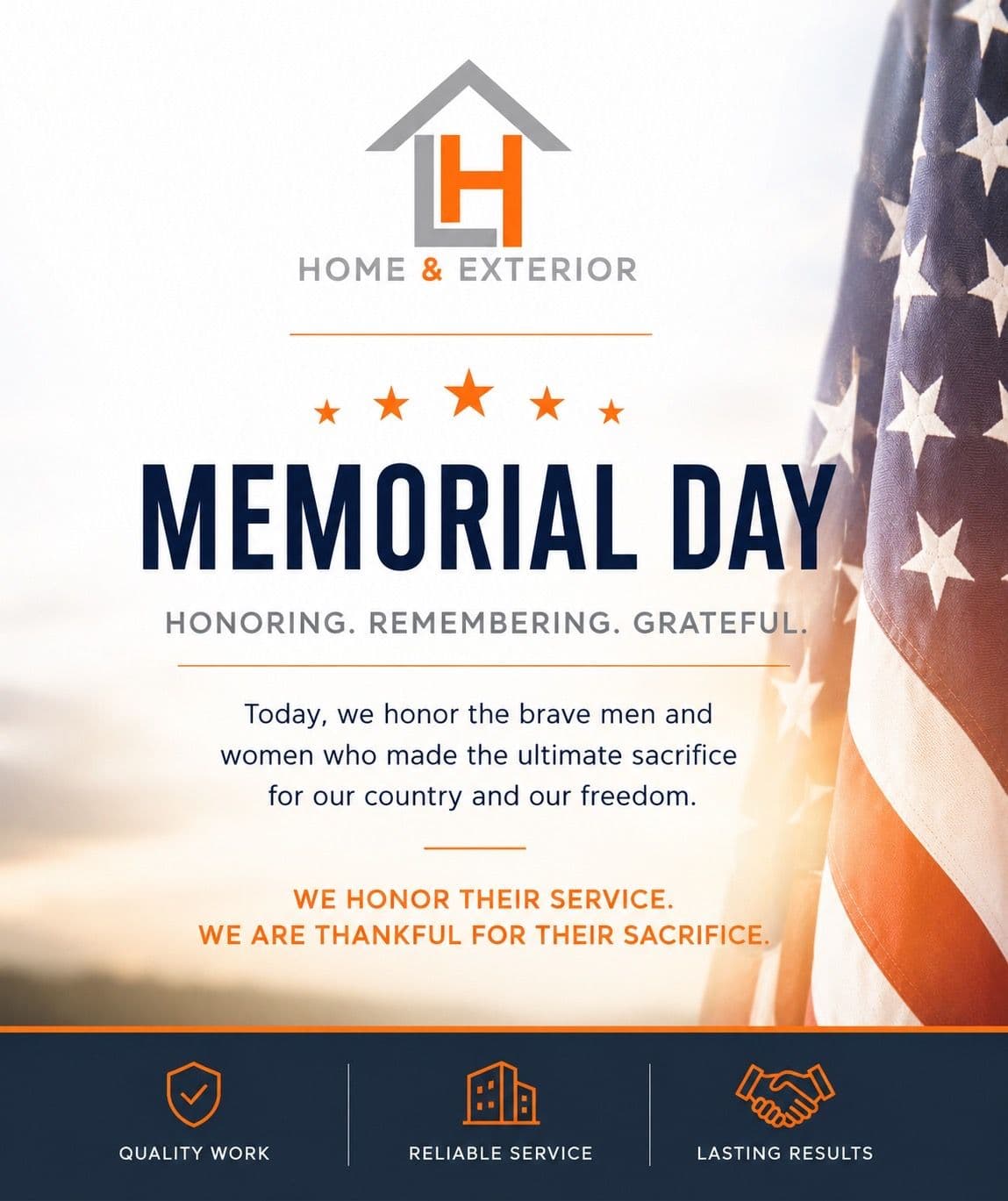 LH Home & Exterior Honors Memorial Day image