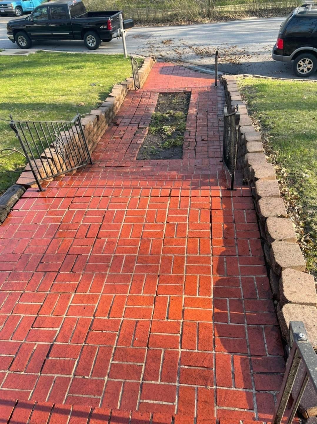Gallery photos for Brick Walkway Power Wash That Brings Back the Curb Appeal: Image #1
