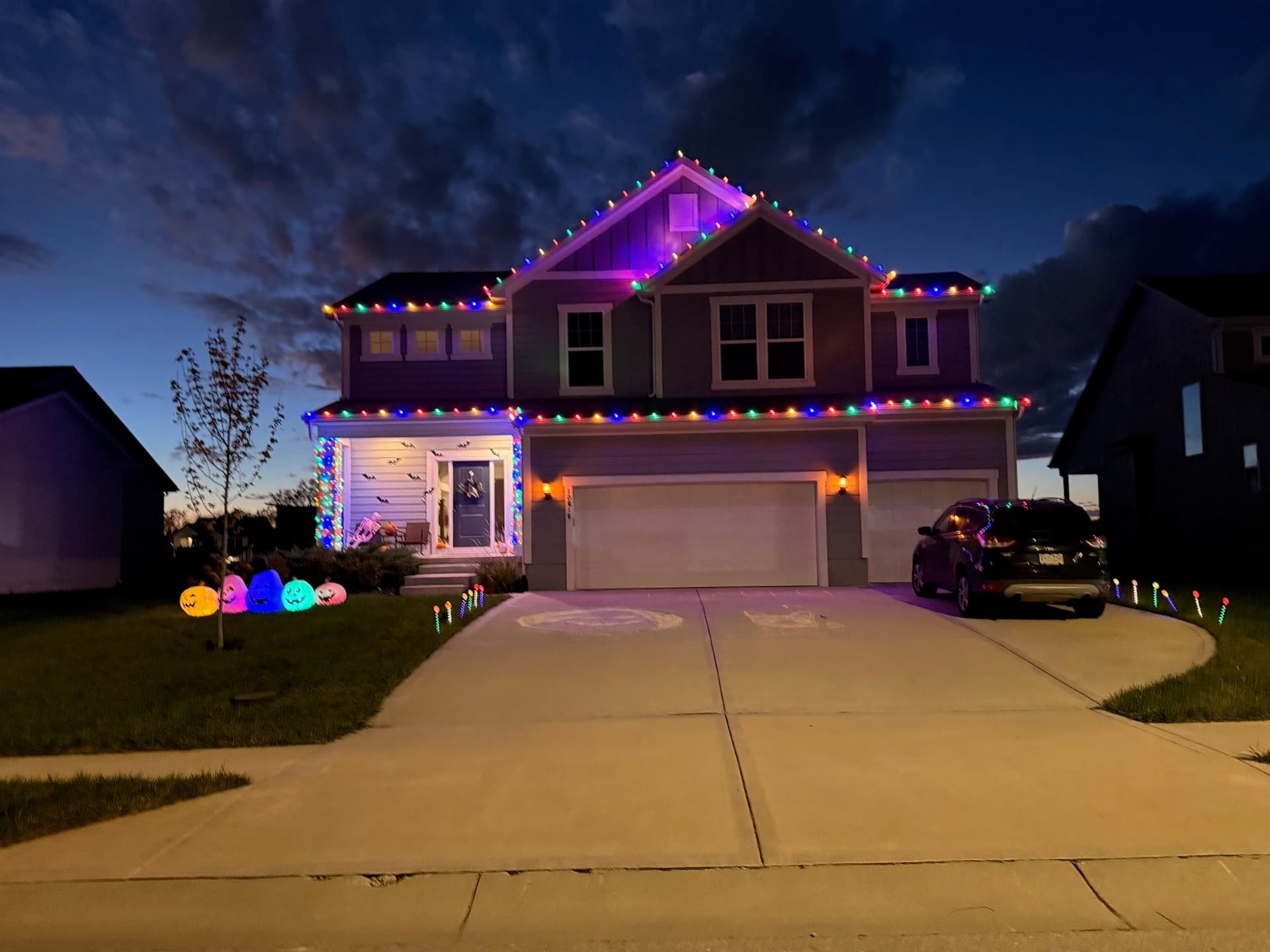 Holiday Magic: Multi-Color Lighting Installation image